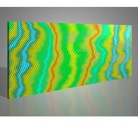Arte su tela con sfumature vivaci e forme fluide per un tocco moderno 1599