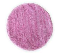 Arte Tappeti Tappeto Multiuso con Antiscivolo, Art. Vanity, col. Rosa Confetto, Rotondo Mis. 70x70 cm, 70% Cotone 30% Poliestere con Filo Lurex