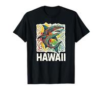 Arte Tribale dello squalo Tigre delle Hawaii, Hawaiian Island Ocean Warrior Maglietta