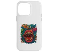 arte trippy surreale viso pazzo bocca alternativa moda Custodia per iPhone 14 Pro Max