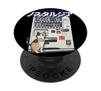 Arte unica del distributore automatico del gatto di Kawaii Neko dell'annata PopSockets PopGrip Adesivo