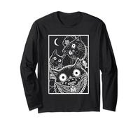Arte Urbana retrò Meow Gang Thug Cats Scratch Life Maglia a Manica