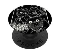 Arte urbana retrò Meow Gang Thug Cats Scratch Life PopSockets PopGrip Adesivo