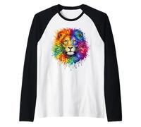 Arte variopinta della Pittura realistica del Leone dell'acquerello del Maglia con Maniche Raglan