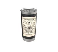 Arte Vintage del Buddha per Meditazione e Mindfulness Bicchiere termico in acciaio inox doppia parete