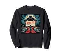 Arte vintage del film horror drive-in retrò con mostri Felpa