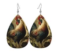 Arte Vintage Del Gallo Donna Orecchini Ecopelle Orecchino Goccia Pendenti