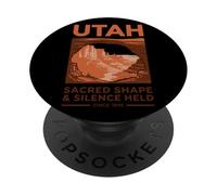 Arte Vintage del Utah: Forma Sacra e Silenzio dal 1896 PopSockets PopGrip Adesivo