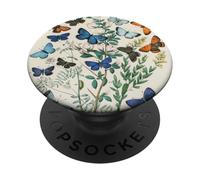 Arte vintage: Lepidotterologia: farfalle e falene PopSockets PopGrip Adesivo
