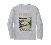 Arte Vintage Rustica dei Campi dell'Ohio Maglia a Manica