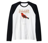 Arte Vintage Scarlet Tanager Bird Watching Nature Love Birds Maglia con Maniche Raglan