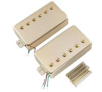 Artec LPA210 Standard Coperto Alnico 5 Pick Up Humbucker Manico Ponte Set per Chitarra Elettrica tipo Les Paul, Dorato