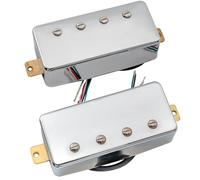 Artec MVBA4 Alnico 5 Coperto Set Pick Up Humbucker Manico Ponte per Basso Elettrico 4 Corde tipo LP o EPI, Cromato