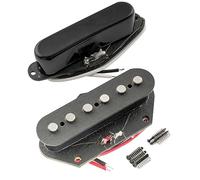 Artec TFA40 Alnico 5 Pick up Single Coil Set per Chitarra Elettrica tipo Tele, Nero