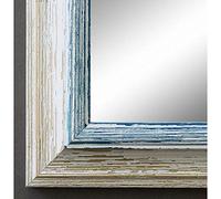 Artecentro cornice per quadri tele - shabby chic bianco-colore in legno varie misure offerta (bianco/blu, 70x90)
