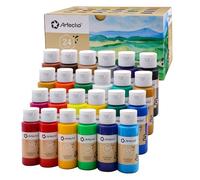 Artecho Colori Acrilici 24 × 59ml, Colori Acrilici per Dipingere, per Tela, Tessuti, Legno e Pietra, Adatto per Principianti e Professionisti.