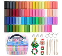 Artecho Kit, kit di argilla polimerica, 70 colori, con 5 strumenti e accessori per il fai da te, design di gioielli, decorazione per la casa e scultura artistica
