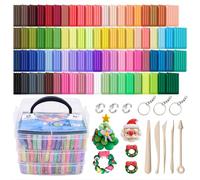 Artecho Kit, kit di argilla polimerica, 82 colori, con 5 strumenti e accessori per il fai da te, design di gioielli, decorazione per la casa e scultura artistica
