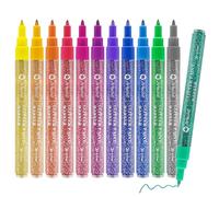 Artecho Pennarelli glitterati in 12 colori con punta extra fine da 0,7 mm