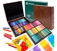 Artecho Set di 120 pastelli ad olio in legno, morbidi, per pittura, disegno, miscelazione (10 x 70 mm)