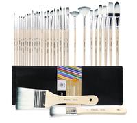 Artecho Set di 32 pennelli acrilici con custodia