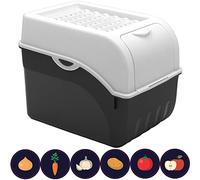 ARTECSIS Porta Patate, Bianco, Contenitore Patate + 6 Adesivi - Organizzatore per Patate, Cipolle e Aglio - Capacità 9 Litri