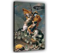 ARTEDinoi Quadro Moderno Stampa su Tela Napoleon Money Gangster Style Motivazione Canvas Dimensione 60x40x2cm