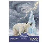 Artee al tratto dell'orso polare Jigsaw Adulto Puzzle Animale 1000 Pezzi Per Gioco Familiare Gioco Education Decorazione Interna Unica Regalo Per Amore E Amico Stress Relief 70x50cm/1000pcs