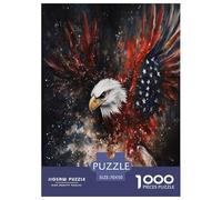 Artee con aquila in volo Adulto Jigsaw Puzzle Animale 1000 Pezzi Decorazione Interna Unica Gioco Education Regalo Per Amore E Amico Per Gioco Familiare Stress Relief Toy 70x50cm/1000pcs