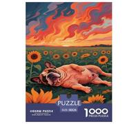 Artee con bulldog francese Jigsaw 1000 Pezzi Animale Per Adulti Puzzle Per Gioco Familiare Gioco Education Regalo Per Amore E Amico Decorazione Interna Unica Stress Relief 38x26cm/1000pcs