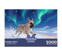 Artee con bulldog francese Jigsaw Puzzle Animale 1000 Pezzi Adulto Regalo Per Amore E Amico Per Gioco Familiare Gioco Education Decorazione Interna Unica Stress Relief Toy 38x26cm/1000pcs