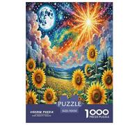 Artee con campo di girasoli Jigsaw 1000 Pezzi Fiore Per Adulti Puzzle Per Gioco Familiare Gioco Education Regalo Per Amore E Amico Decorazione Interna Unica Stress Relief 70x50cm/1000pcs