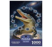Artee con coccodrilli e rettili Puzzle 1000 Pezzi Animale Jigsaw Adulto Per Gioco Familiare Gioco Education Regalo Per Amore E Amico Decorazione Interna Unica Stress Relief Toy 70x50cm/1000pcs