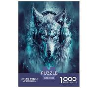 Artee con lupo che ulula Jigsaw Puzzle Animale 1000 Pezzi Adulto Per Gioco Familiare Gioco Education Decorazione Interna Unica Regalo Per Amore E Amico Stress Relief 70x50cm/1000pcs