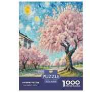 Artee con ramo di ciliegio in fiore Puzzle 1000 Pezzi Plant Jigsaw Adulto Per Gioco Familiare Gioco Education Regalo Per Amore E Amico Decorazione Interna Unica Stress Relief Toy 70x50cm/1000pcs