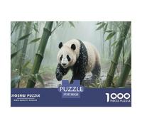 Artee del cucciolo di panda Jigsaw 1000 Pezzi Animale Per Adulti Puzzle Per Gioco Familiare Gioco Education Regalo Per Amore E Amico Decorazione Interna Unica Stress Relief 38x26cm/1000pcs