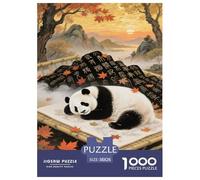 Artee del cucciolo di panda Jigsaw 1000 Pezzi Animale Per Adulti Puzzle Per Gioco Familiare Gioco Education Regalo Per Amore E Amico Decorazione Interna Unica Stress Relief 38x26cm/1000pcs