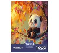 Artee del cucciolo di panda Jigsaw 1000 Pezzi Animale Puzzle Adulto Per Gioco Familiare Decorazione Interna Unica Regalo Per Amore E Amico Divertimento Gioco Stress Relief 38x26cm/1000pcs
