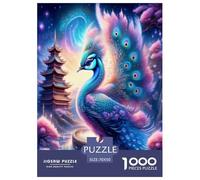 Artee della piuma di pavone Jigsaw Adulto Puzzle Animale 1000 Pezzi Per Gioco Familiare Gioco Education Decorazione Interna Unica Regalo Per Amore E Amico Stress Relief 70x50cm/1000pcs