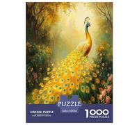 Artee della piuma di pavone Jigsaw Adulto Puzzle Animale 1000 Pezzi Per Gioco Familiare Gioco Education Decorazione Interna Unica Regalo Per Amore E Amico Stress Relief 70x50cm/1000pcs