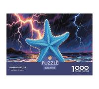 Artee Spiaggia Stella marina Puzzle 1000 Pezzi Marino Jigsaw Per Adulti Gioco Education Regalo Per Amore E Amico Per Gioco Familiare Decorazione Interna Unica Stress Relief 70x50cm/1000pcs