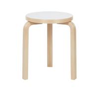 Artek 60 Sgabello in Betulla Laminata Bianca