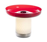 Artemide Bontá Lampada da Tavolo Portatile Rosso con Piatto in Vetro