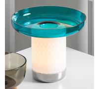 Lampada Portatile Artemide Bontá Turchese con Piattino in Vetro