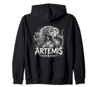 Artemide Cacciatore di Luna Dea Cacciatrice Foresta Artemis Felpa con Cappuccio