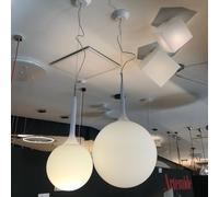 Artemide Castore Lampada a Sospensione In Vetro Bianca, E27, IP20, 230V, 1 Luce