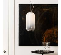 Artemide Gople sospensione vetro, bianco/argento Artemide