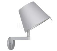 Artemide Melampo Parete, grigio alluminio, senza interuttore a levetta