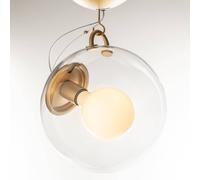 Artemide Miconos plafoniera di vetro, ottone Artemide