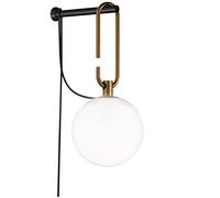 Artemide NH1217 Lampada da Appoggiare o Appendere, E14, 5 watts, Bianco/Ottone, 14 cm